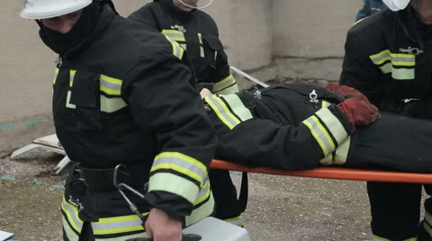 SEVASTOPOL,CRIMEA/RUSSIA-firefighter basic first aid training Stock Footage 50451014