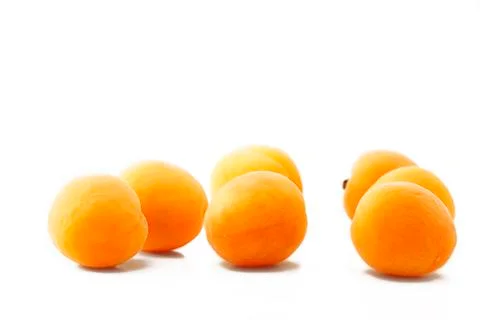 Seven apricots Stock Photos