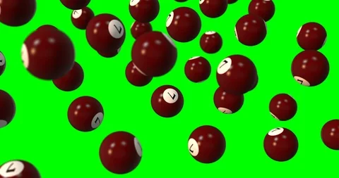 Seven billiard ball Stock Footage 104522690