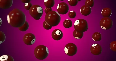 Seven billiard ball Stock Footage 104522753