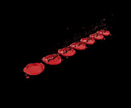 Seven Broken Seals with Particles (3D Illustration) Illustrazione stock