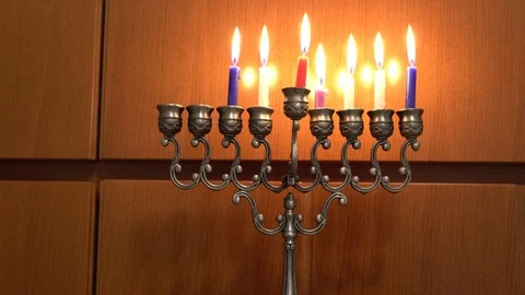 Seven  burning  candles Stock Footage 85652308