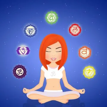 Seven Chakras Stock Illustration