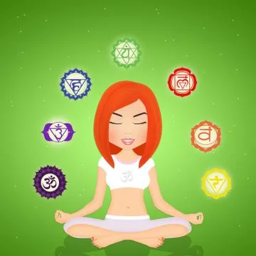 Seven Chakras Stock Illustration