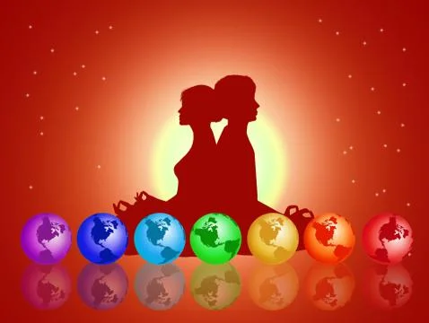 Seven chakras Stock Illustration