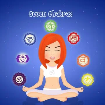 Seven Chakras Stock Illustration