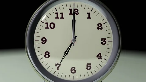 Seven a clock alarm Stock Footage 83434060