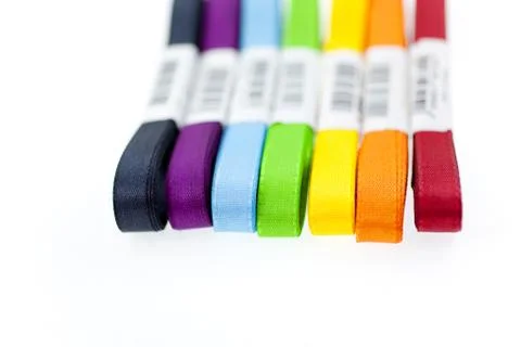Seven colored ribbons Stock Photos