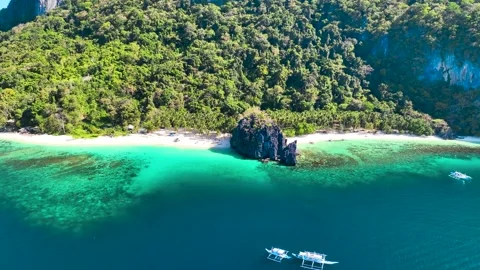 Seven commandos beach , Palawan, Philippines. Stock-Footage 330130264
