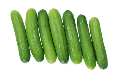 Seven cucumbers Stock Photos