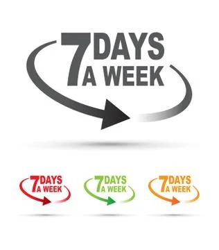 Seven days set Stock-Illustration
