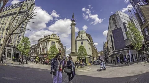 The seven dials in London Stock Footage 62756260