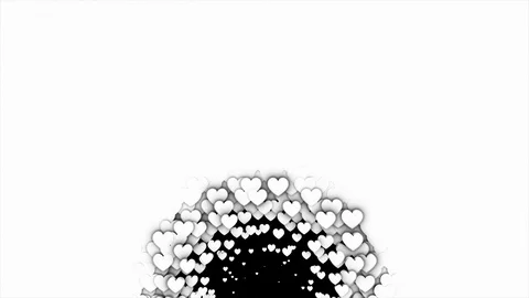 Seven Flat Hearts Transitions Pack Stock Footage 120874760