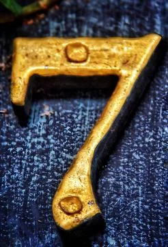 The Seven of Gold Foto stock
