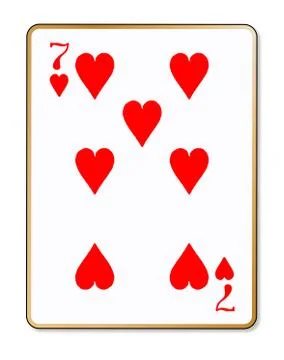 Seven Hearts Stock Illustration
