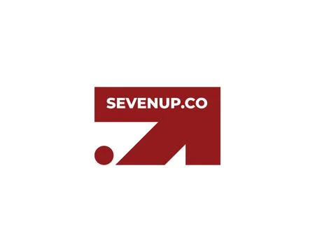 Seven up logo design template. Arrow logo. Letter seven number logo Stock Illustration