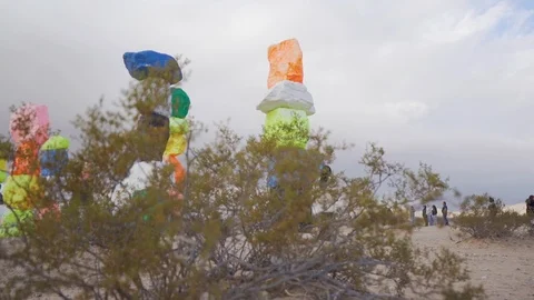 Seven Magic Mountain Stock Footage 100136804