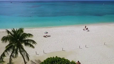 Seven Mile Beach Aerial Stock Footage