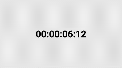 Seven minutes countdown timer animation in sixty seconds with alpha channel Stock Footage 345550765