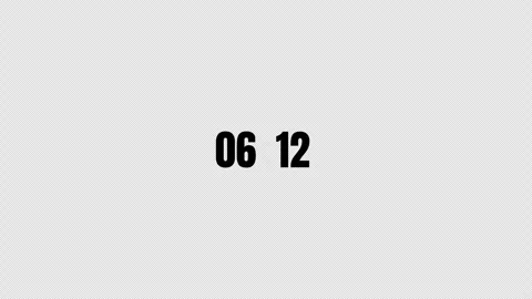 Seven minutes countdown timer animation in sixty seconds with alpha channel 스톡 동영상 345553733