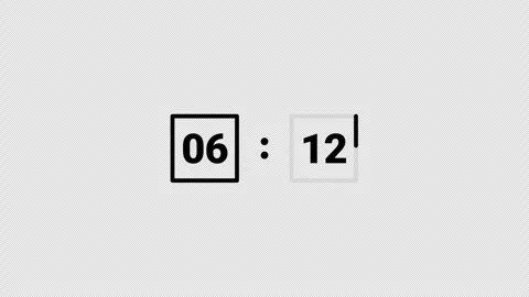 Seven minutes countdown timer animation in sixty seconds with alpha channel 스톡 동영상 345556403