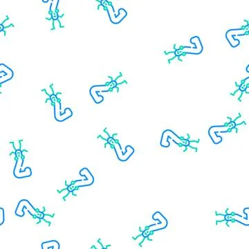 Seven number character vector seamless pattern Stockillustratie