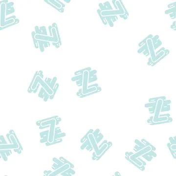 Seven number glyph seamless pattern Stock Illustration