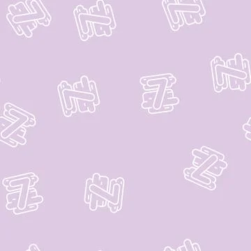 Seven number line seamless pattern Stock Illustration