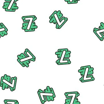 Seven number vector seamless pattern Stock Illustration