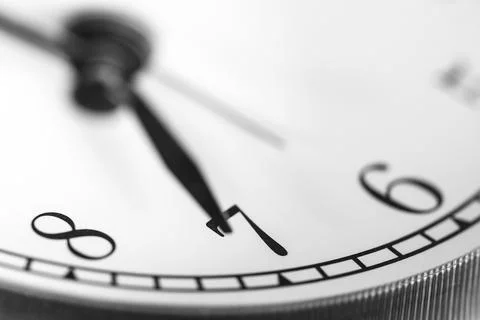 Seven o'clock on clock face Stock Photos