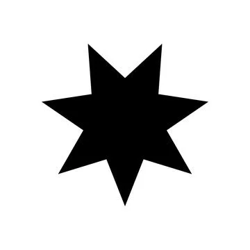 Seven-pointed star - Vector icon. 스톡 일러스트