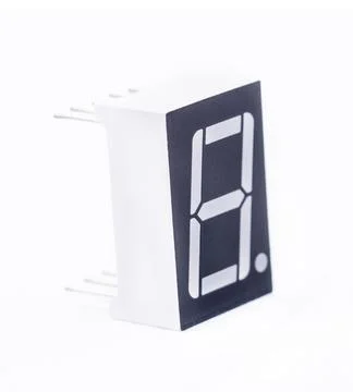 Seven-segment LCD display with dot for electronic devices and arduino kits Stock Photos