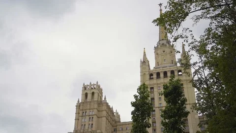 Seven Sisters building, motion Stock Footage 115498713