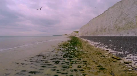 Seven Sisters cliffs 4K Stock Footage 50402133
