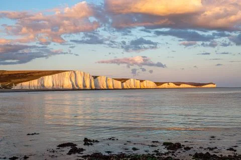 The Seven Sisters Cliffs Stock Photos