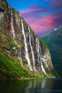 Seven Sisters Falls Stock Photos