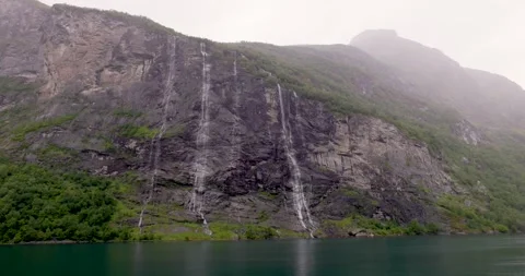 Seven sisters waterfall Stock Footage 284352263