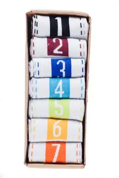 Seven socks Stock Photos