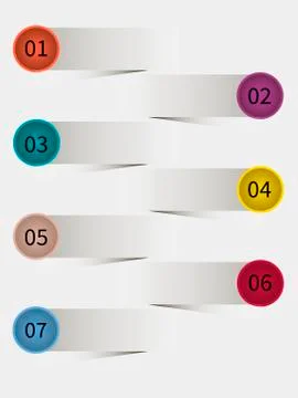 Seven-step infographic Illustrazione stock