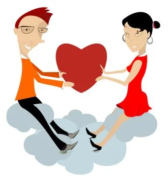 In the seventh heaven Stock Illustration