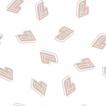 Seventh number glyph seamless pattern Illustrazione stock