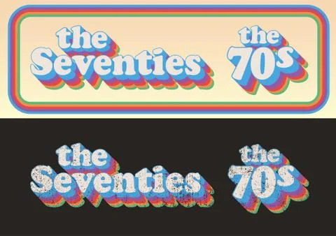 The Seventies 1 Stock Illustration