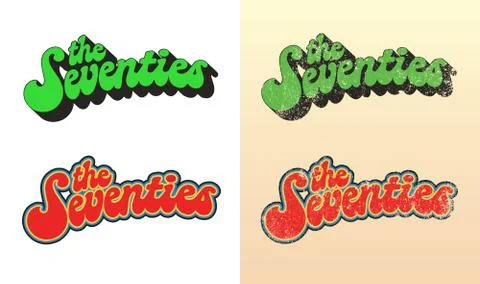 The Seventies 2 Stock Illustration