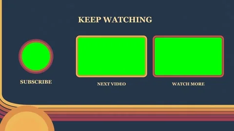 Seventies riviera end screen loop green Stock-Footage 345670044