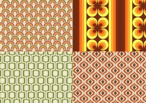 Seventies wallpapers Stock Illustration