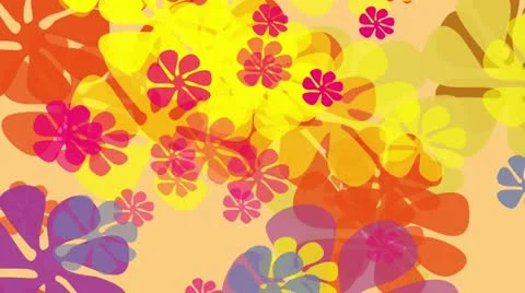 Seventies Yellow Flower Background Loop Stock Footage 11520292