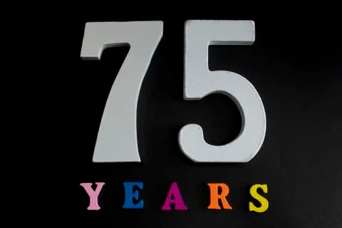 Seventy-five years. Stock Photos