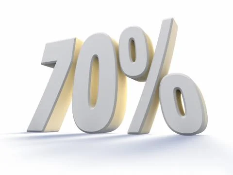 Seventy percent 库存插图