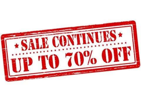 Up to seventy percent off Stock-Illustration