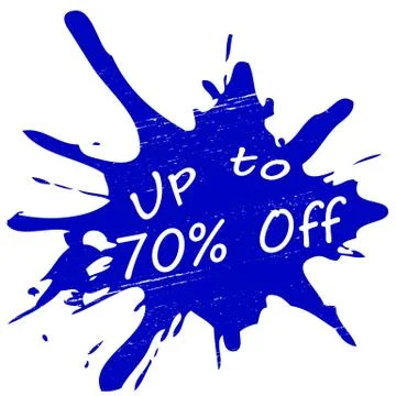 Up to seventy percent off Stock-Illustration